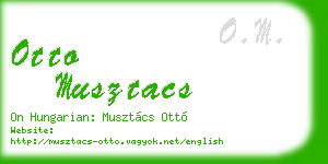 otto musztacs business card